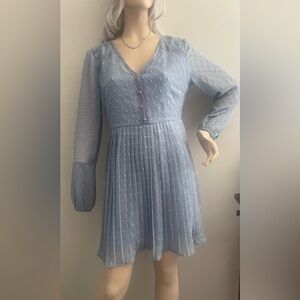 Lulu's Light Blue Long Sleeve Dress
